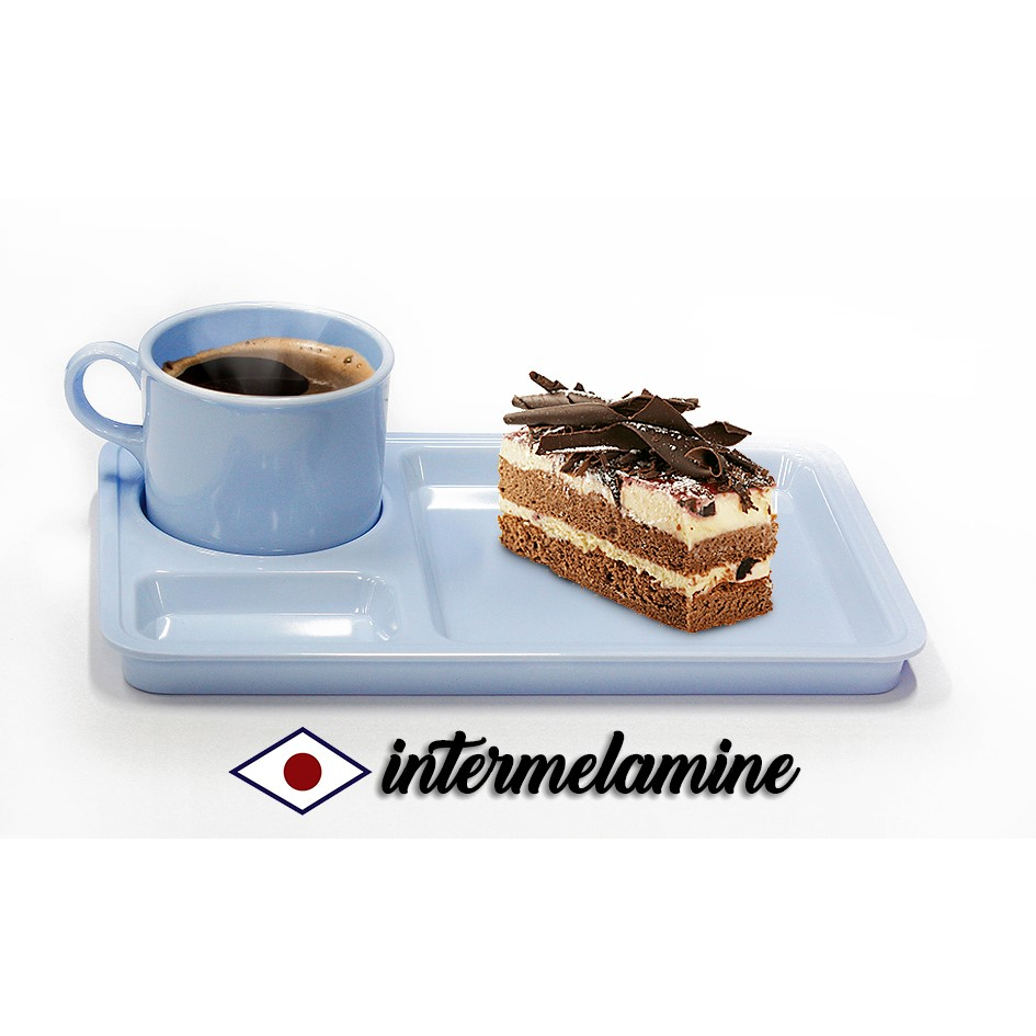 ชุดกาแฟ พร้อมถาดรอง10" 6ชุด/ ชุดละ80฿ เมลามีนแท้100% Made in Thailand