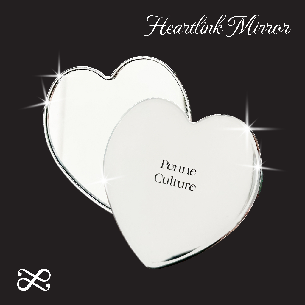 PENNE culture | "Heartlink" Mirror | กระจกพกพารูปหัวใจ