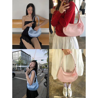 (พรีออเดอร์) Ha! Silk Satin rose underarm bag