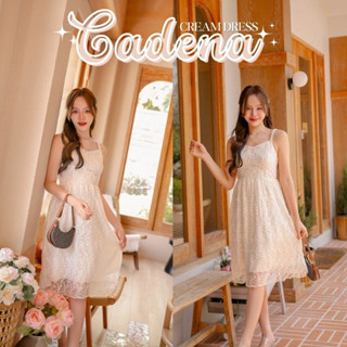 LABELLE รุ่น Cadena Cream Dress เดรสยาว ครีมลายปัก