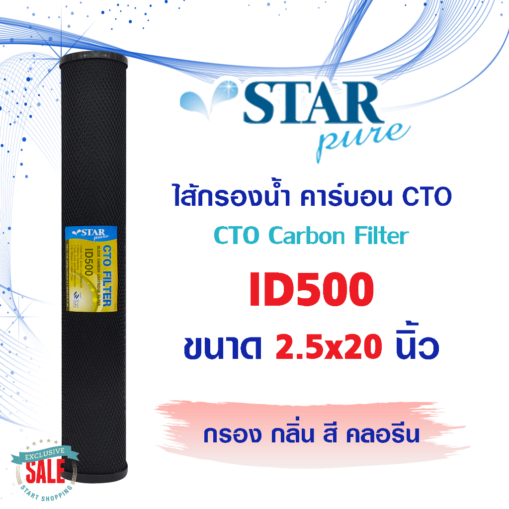 Hydromax ไส้กรองน้ำ คาร์บอน บล็อก CTO Carbon Block 20 นิ้ว สีขาว เขียว น้ำเงิน ตู้น้ำหยอดเหรียญ HDK Hydro max - รูปที่ 2