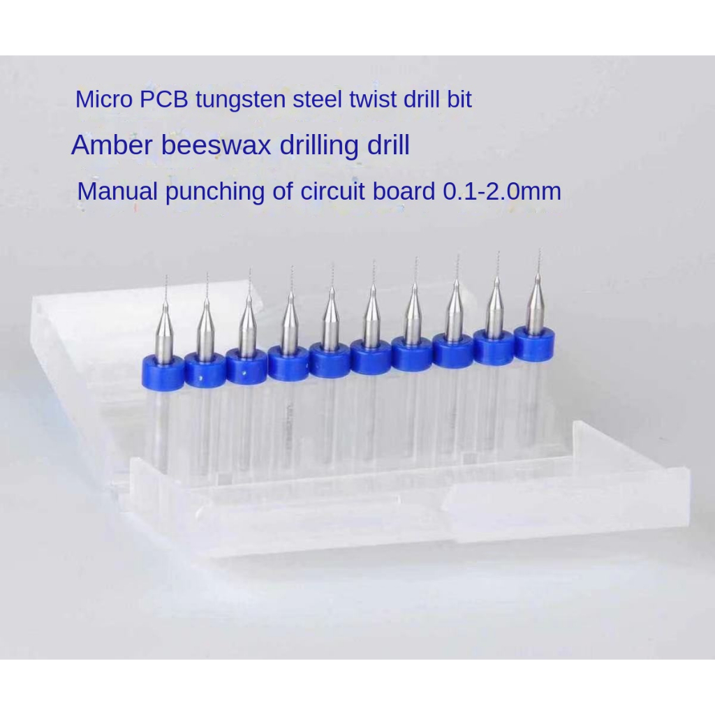 ขนาดเล็กPCBทังสเตนเหล็กอัลลอยบิดจับเจาะหัวสีเหลืองอำพันขี้ผึ้งเจาะสว่านมือบิดเจาะ0.1-3.0mm cHpS