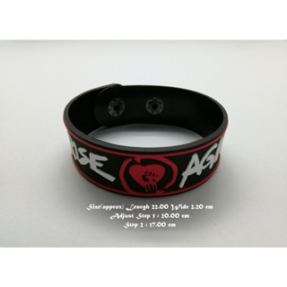 สร้อยข้อมือยาง Rise Against กําไลยางซิลิโคน แฟชั่น วงดนตรี กันน้ำ  silicone rubber wristband bracelet