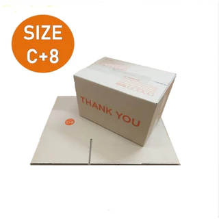 กล่องพัสดุ ขนาด C+8 กล่องฝาชน 20ใบ ราคาถูก ค่าส่งถูก