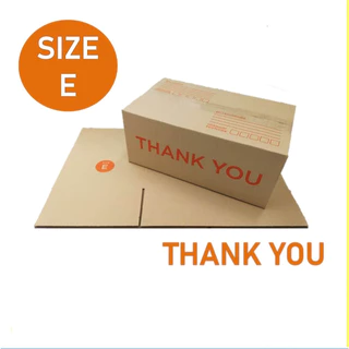 กล่องพัสดุลายthank you กล่องไปรษณีย์ เบอร์ E(จ) มี10 ใบ (24x40x17cm.)