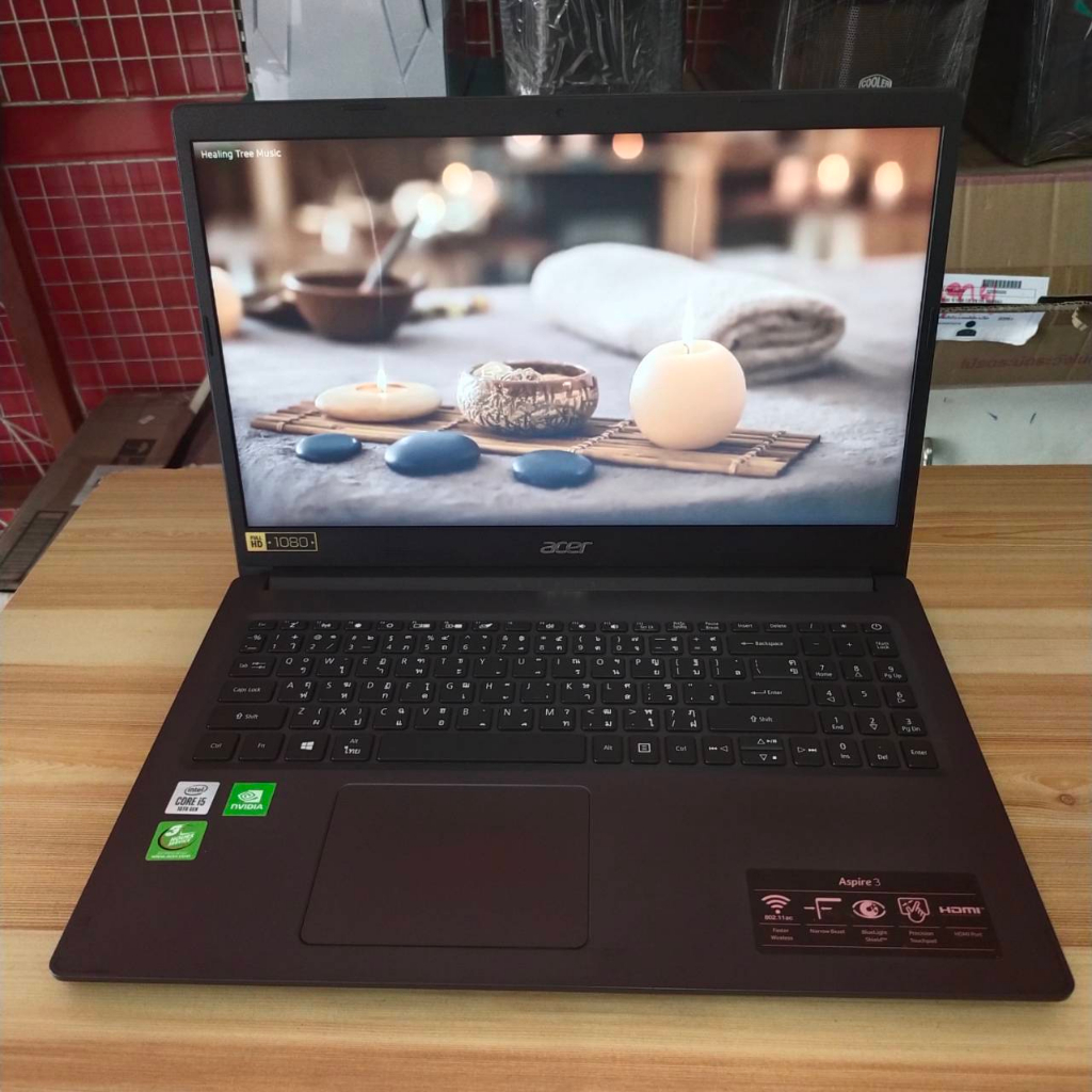 Acer Aspire 3 A315-57G-50Tz สภาพเครื่องมีรอยทั่วไปตามการใช้งานสภาพเครื่องโดยรวมยังสวย