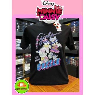 เสื้อDisney ลาย Minnie&amp;Daisy สีดำ/สีขาว (MK-076)