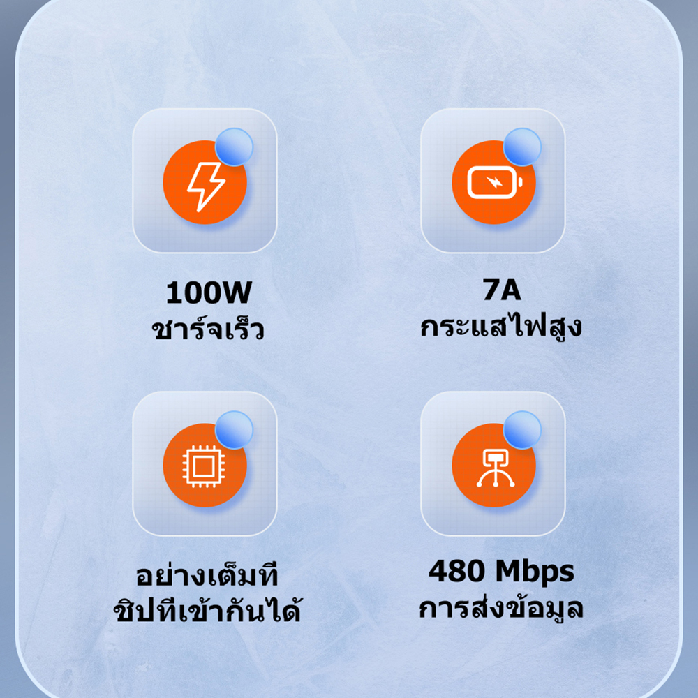Toocki 7A Type C สายชาร์จเร็ว USB C รูปที่ 2