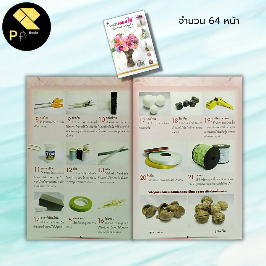 หนังสือ การจัดดอกไม้ในโอกาสต่าง ๆ ชุดที่ 2 (ฉบับสุดคุ้ม) : สุพัสดา ศรีอุดร,สมัย ศรีอุดม ศิลปะ งานฝีมือ การจัดแจกันดอกไม้ - รูปที่ 2