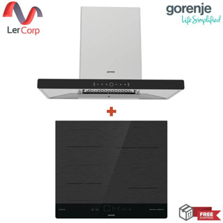 [0% 10 เดือน] (Gorenje) เครื่องดูดควัน PWHT94XGB + เตาอินดักชั่น IT643SYB7