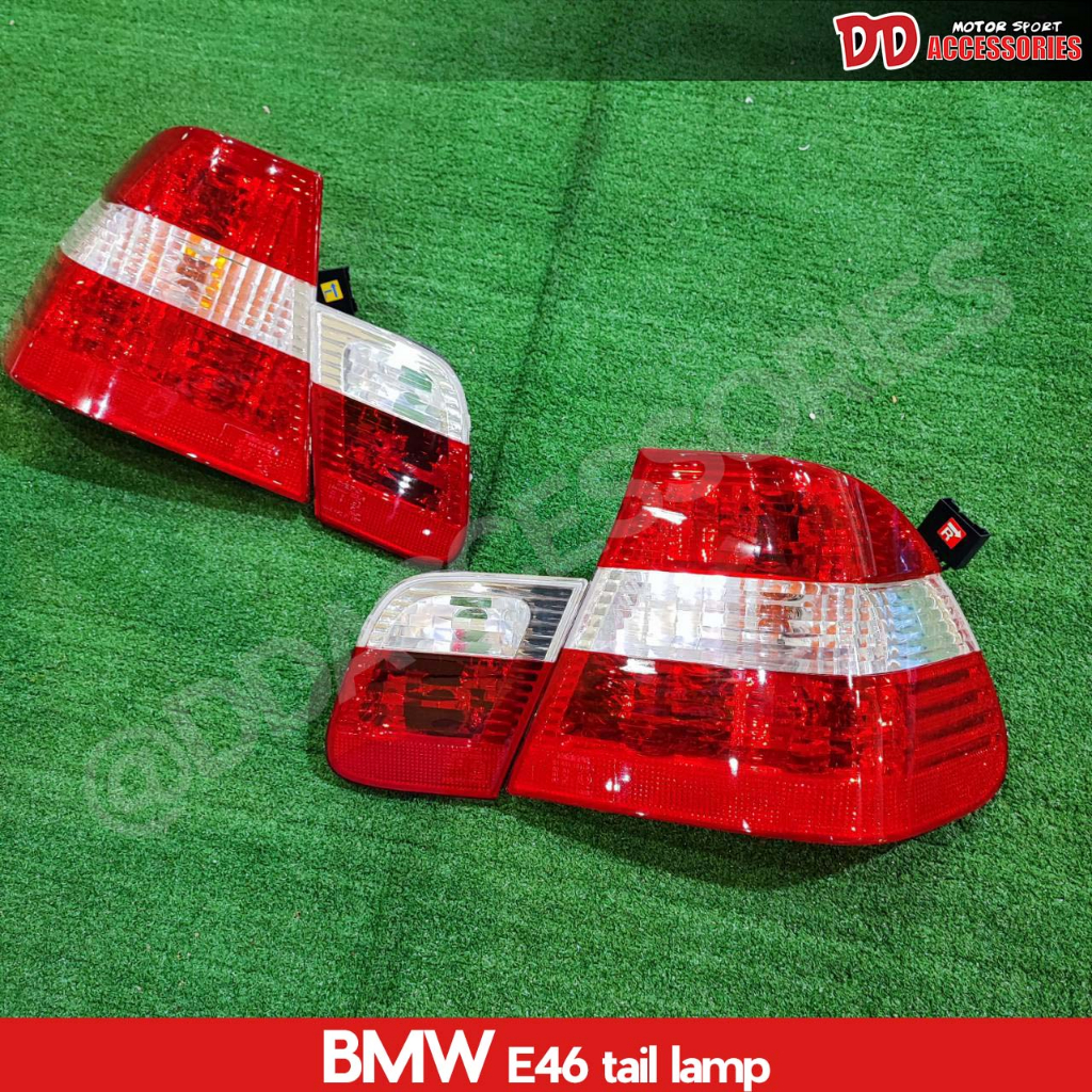 ไฟท้าย BMW E46 series 3 1997 1998 1999 2000 2001 2002 สีขาวแดง LED งาน DEPO 4 ชิ้น ลดล้างStock แยก ตาตั้ง ตาตก ไม่ LED