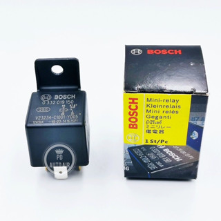 Bosch เเท้ รีเลย์ Relay 5 ขา 12V 30A มินิรีเลย์ Mini-relay สำหรับรถยนต์ทุกรุ่น รีเรย์ 12โวลต์ แอร์รถยนต์ รีเล รีเร บอสช์