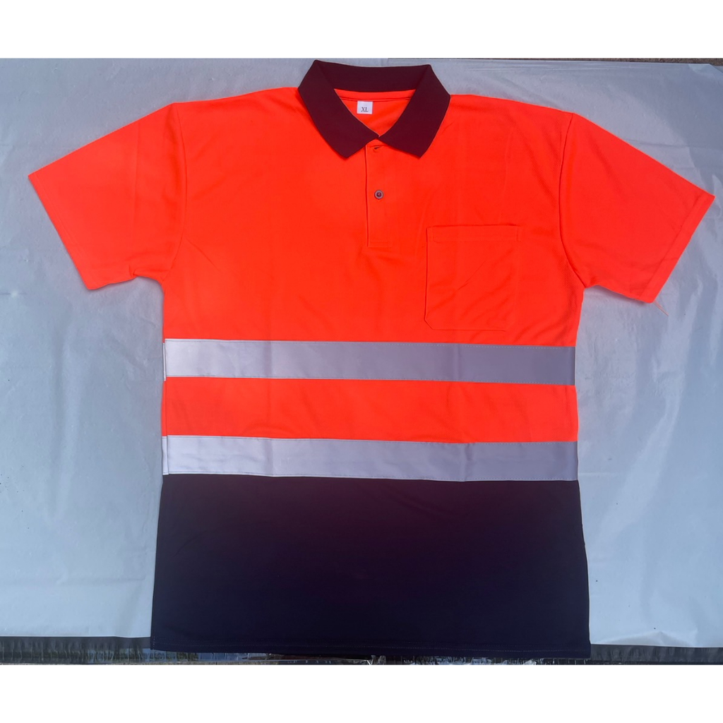 TS05 เสื้อโปโลแขนสั้น สะท้อนแสง เพื่อความปลอดภัย เหมาะกับใส่ทํางาน