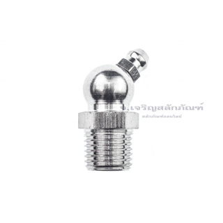 หัวอัดจารบีสแตนเลสแบบงอ 45° 1/8" 1/4" 3/8" Stainless Steel 304, 45° Angle, Grease Nipple