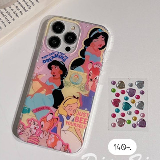 [ พร้อมส่ง ] เคสลายเจ้าหญิง แถมสติ๊กเกอร์ 🌸จัสมิน +สตก