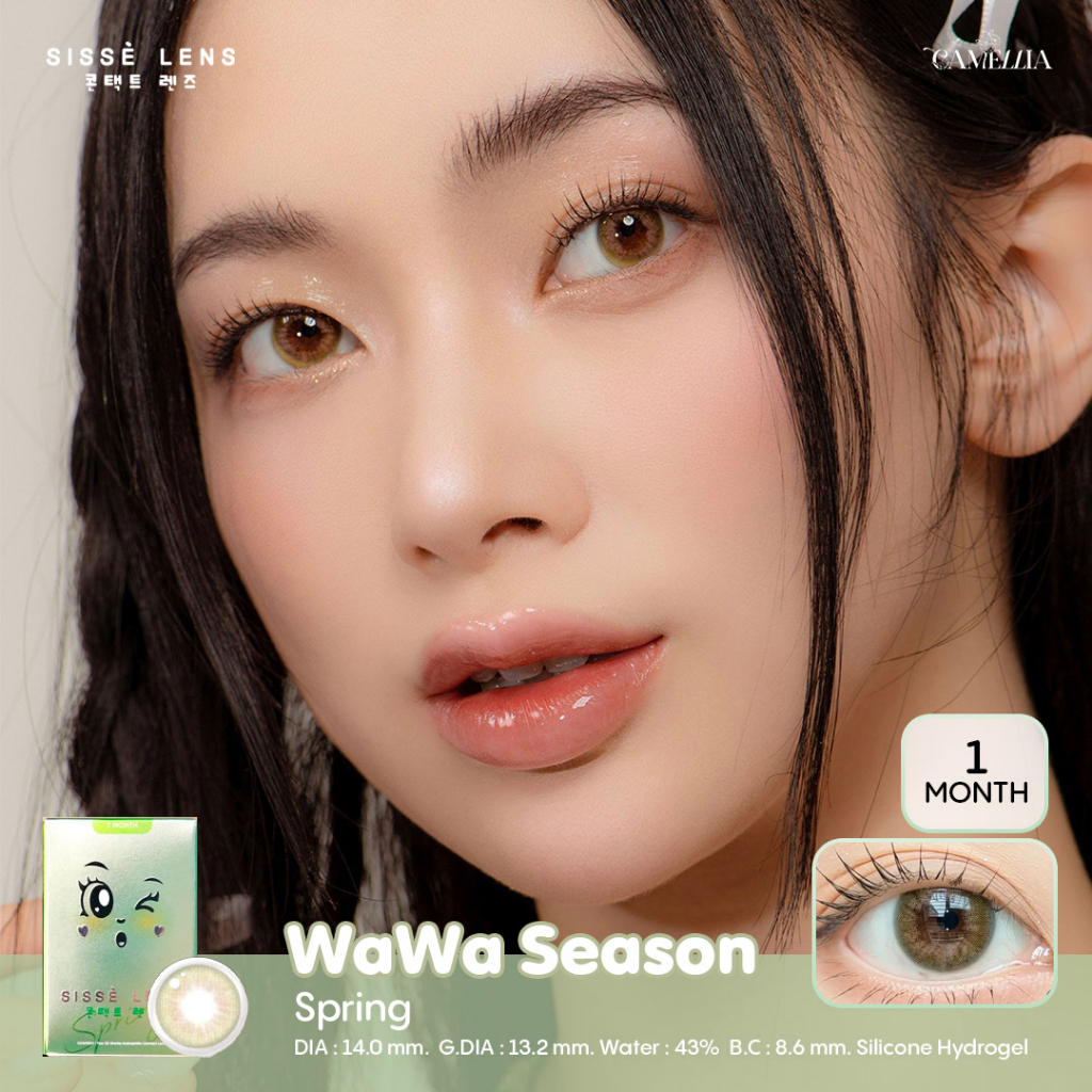 Eye Care 380 บาท (*โค้ดส่วนลด12% ใส่โค้ด LOW3BS) Sissè lens รุ่น WaWa Spring   คอนแทคเลนส์เกาหลีรายเดือน Health
