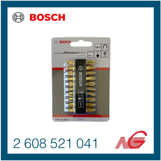 BOSCH บ๊อช ดอกไขควงลม PH2 2 x 45 mm. สีทอง 1ชุด/10ดอก 2608521041