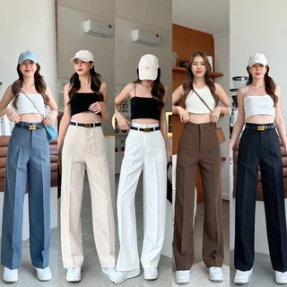 ขากระบอกกลางผ้าA80งานซิปหน้าตะขอหน้า✨⛅️🧸
