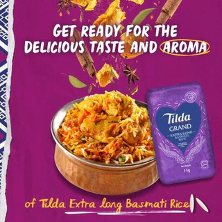 ทิลด้า ข้าวบาสมาติ พันธุ์เม็ดใหญ่ยาว 1 กก. - Basmati Rice Grand 1kg Tilda brand