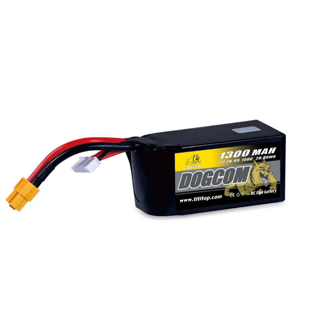 แบต DOGCOM  1300MAh 22.2V 6S 150C l แบตสำหรับโดรน FPV
