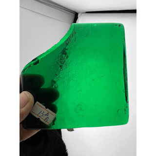 glass blck green emerald 486 gram 90x90mm 1 pieces