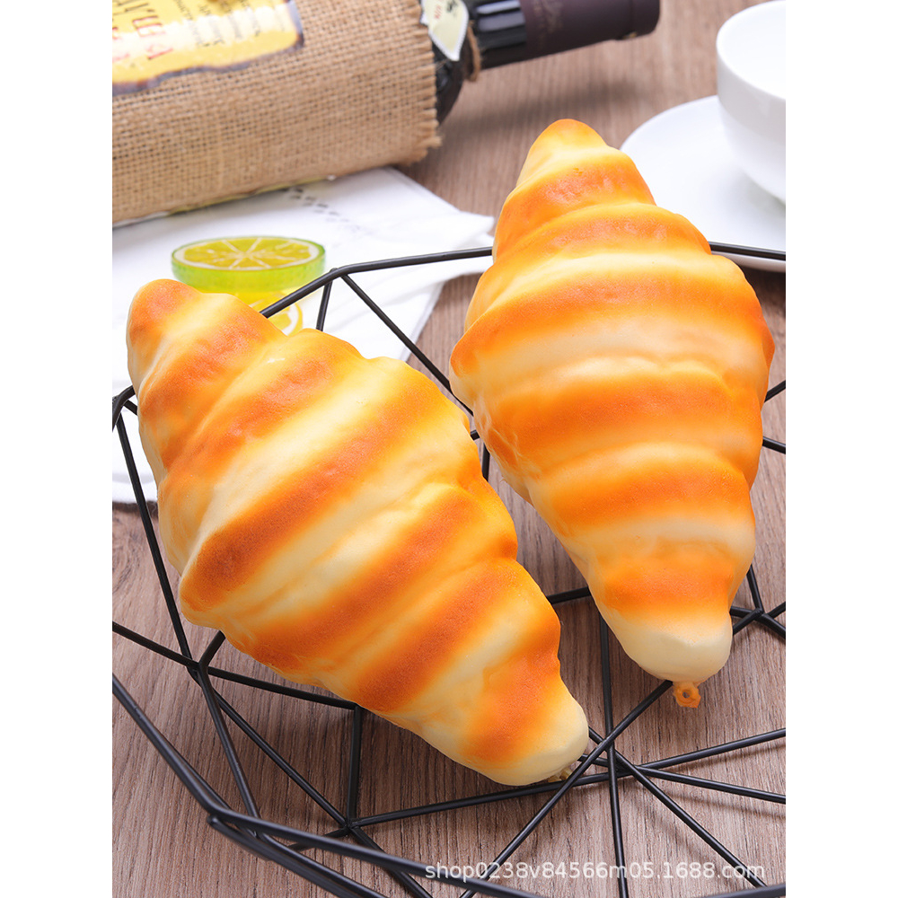 ครัวซองต์ปลอม ครัวซอง ขนมปังปลอม ตกแต่งบ้าน ร้านค้า พร๊อพถายรูป - รูปที่ 4