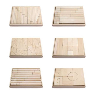 Beech Wood Block 6 Trays Set #1 Cart for Block Set บล็อคไม้ พร้อมส่ง ของแท้ แบรนด์ Viga ออสเตรเลียค่ะ 🇳🇿💯