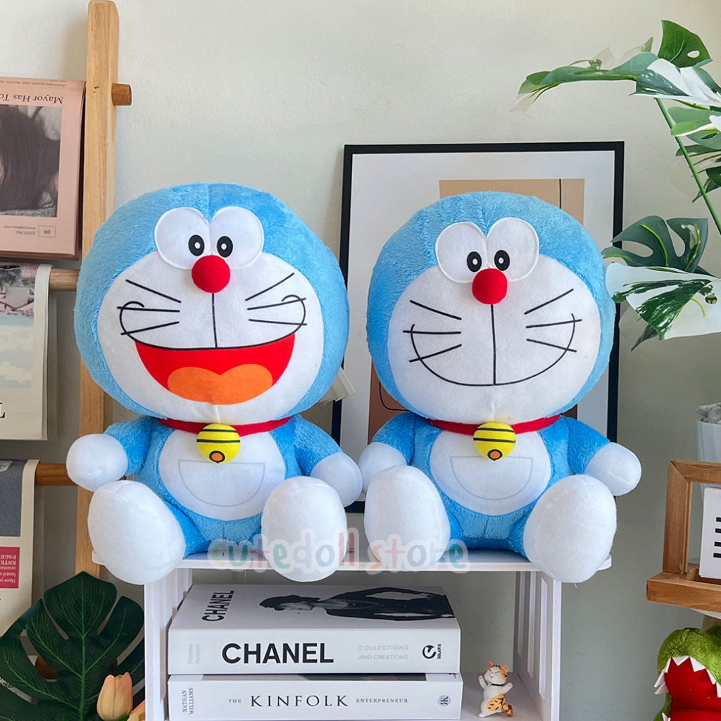 DORAEMON ตุ๊กตาโดเรม่อน ตุ๊กตาโดราเอม่อน ขนาด 12 นิ้ว ท่านั่ง ลิขสิทธิ์แท้ ผ้าขนนุ่ม