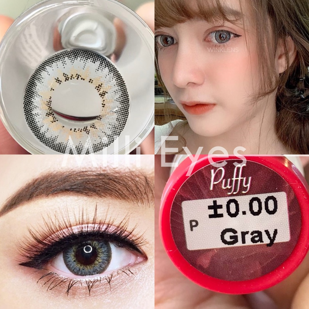 ปังมาก พร้อมส่ง เซ็กซี่ ตำนานฝาแดง คอนแทคเลนส์ PitchyLens: Puffy สีสวยมาก มีค่าสายตา ของแท้ มีอย. สีเทา สีน้ำตาล