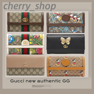 🍒กุชชี่ Gucci new authentic GG series long wallet🍒กระเป๋าสตางค์ผู้หญิง / กระเป๋าสตางค์ใบยาว