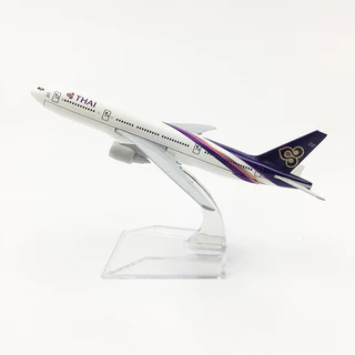 [16cm] โมเดลเครื่องบิน รวมชุดการบินไทย Scale1:400 ทำด้วยเหล็ก พร้อมฐานตั้งโชว์ เหมาะในการให้เป็นของขวัญ ตังโชว์