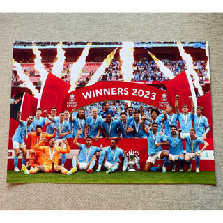 Poster Manchester City 2022/23 FA Cup Winners (โปสเตอร์ฉลองเเชมป์ เอฟเอ คัพ เเมนซิตี้)