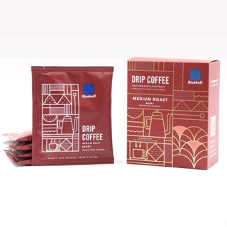 กาแฟดริป อาราบิก้า คั่วกลาง ตราบลูคอฟ 5 ซอง/กล่อง BlueKoff Drip Arabica coffee Medium Roast 5 Pcs.