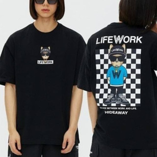 พร้อมส่ง LIFEWORK Checkerboard Hipdok Short-Sleeved T-Shirt เสื้อยืด