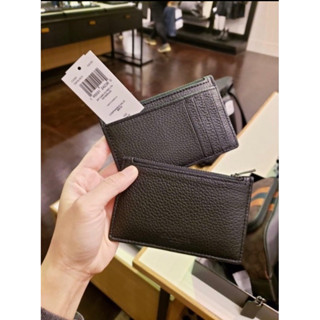 ZIP CARD CASE (COACH C4280) QB/BLACK