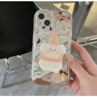 เคสโทรศัพท์ เคสไอโฟน รุ่น11-14promax พร้อมส่ง ลายน้องหมา พร้อมกิ้ปลายน้องหมา