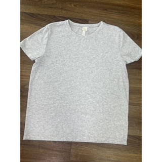 HM Ribbed top เสื้อยืดแขนสั้น เนื้อผ้าร่อง เนื้อผ้าโพลี่เอสเตอร์ ผ้ายืดได้เยอะมาก