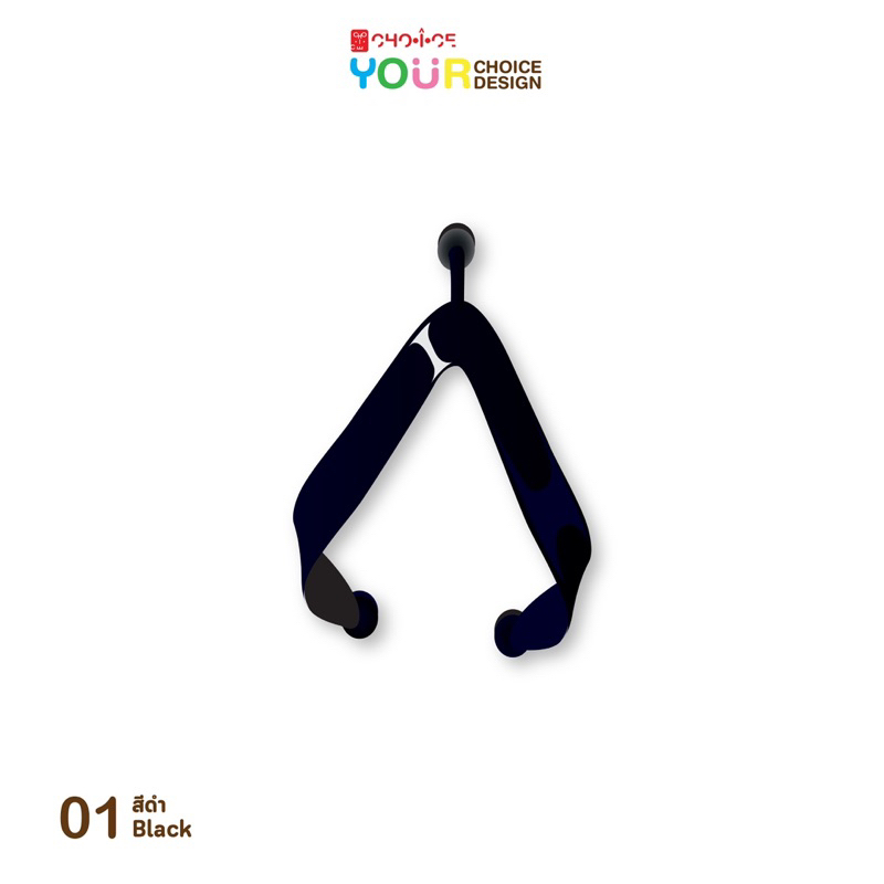 (นิ่ม ไม่บาดเท้า)หูหนีบ PVC รองเท้าแตะ CHO-I-CE สีดำ เงิน ทอง ขาว