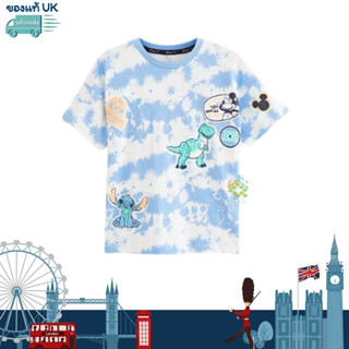 (พร้อมส่ง 5-6Y) เสื้อยืดเด็ก สีฟ้า Disney blue tie dye T-shirt by jrqkidstore