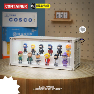 กล่องโมเดลตู้ Container พร้อมไฟ LED กล่องฟิกเกอร์มีไฟ popmart