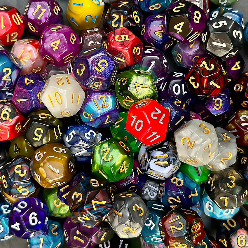 ลูกเต๋า สุ่ม D12 DICE 1ลูก(1die) | ลูกเต๋า Dice For DnD D&D MTG RPG TRPG เกมกระดาน บอร์ดเกม Game ไพ่