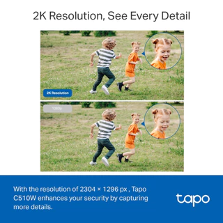Tapo C510W / C520WS Outdoor 3MP / 4MP 2K กล้องภายนอก ภาพสี 24 ชม. Pan/Tilt Security WiFi Camera [รับประกันศูนย์ 2 ปี]