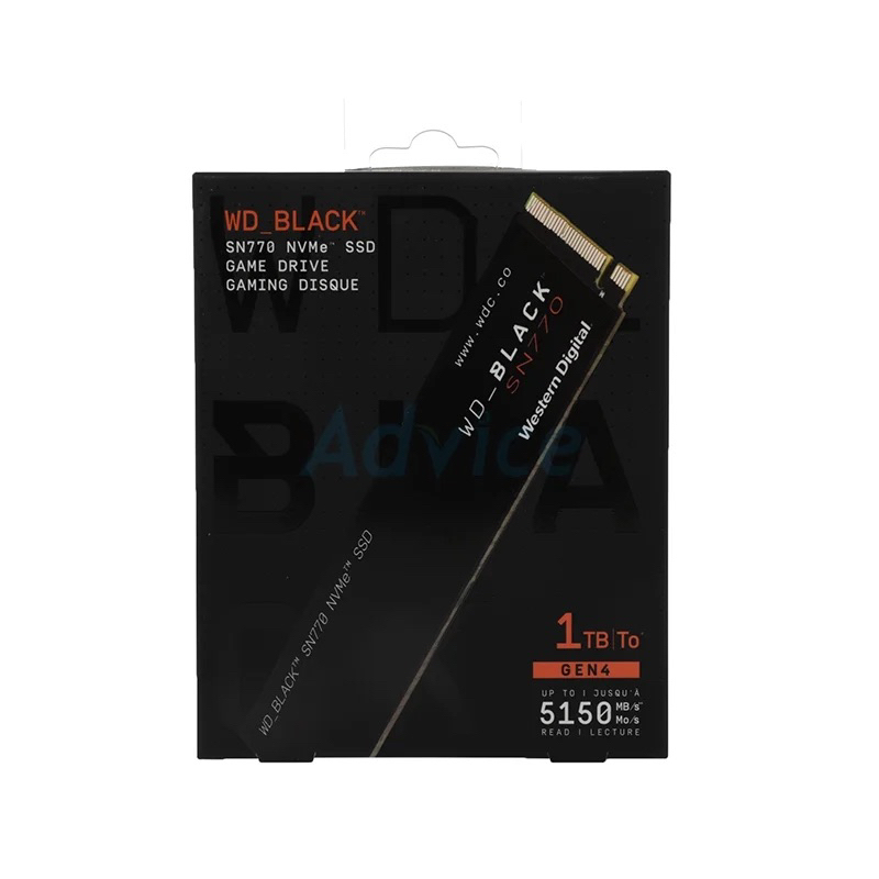 SSD M.2 WD BLACK SN770 1TB NVMe (GEN4)