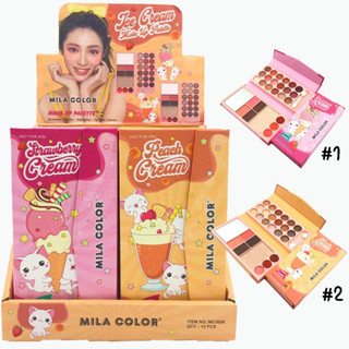 Eyeshadow MILA COLOR ice cream make up palette no.MC-5056 เซ็ตเครื่องสำอางค์ เมคอัพ อายแชโดว์ พาเลท ครบเซ็ตที่เดียว