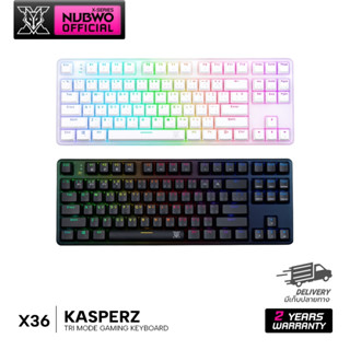 [สินค้าประกันศูนย์ 2 ปี] Nubwo X36 Mechanical SW Wireless Gaming Keyboard คีย์บอร์ดเกมมิ่ง พร้อมด้วยไฟ Full RGB เปลี่ยนสวิสซ์ได้