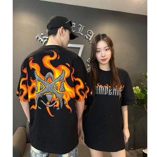 XOM18 FIRE เสื้อยืดลายไฟ