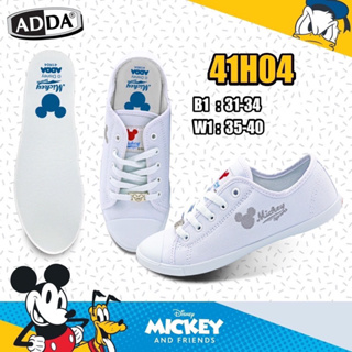 🍎ADDA รองเท้านักเรียน 🍎เด็กผู้หญิง สีขาว ลายMickey รุ่น 41H04BW มิกกี้(ไซส์ 31-40)