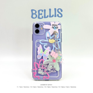 myutarot เคสมือถือใส่บัตร สำหรับไอโฟน ลาย Bellis เคสมือถือ เคสใส่การ์ด เคสน่ารัก