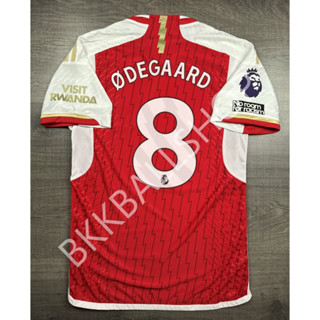 [Player] - เสื้อฟุตบอล Arsenal Home อาเซนอล เหย้า 2023/24 เกรดนักเตะ อาร์ม EPL เบอร์ชื่อ  8 ODEGAARD