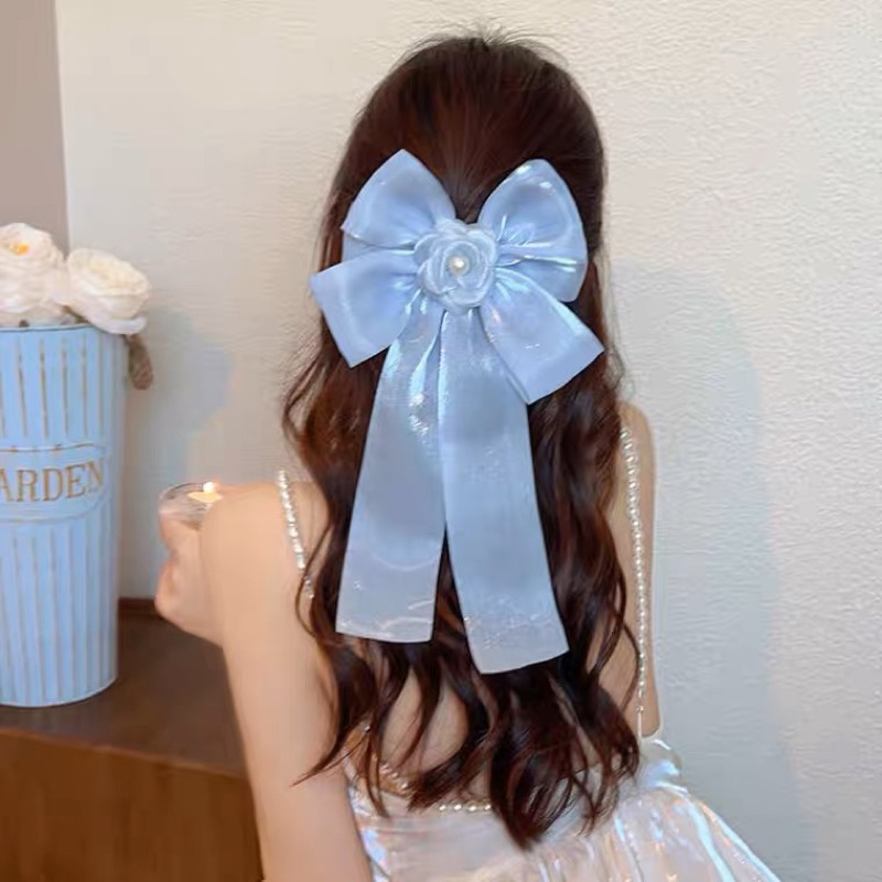 พร้อมส่ง ร้าน กิ๊ฟโบว์ใหญ่กุหลาบ กิ๊ฟวันแม่ กิ๊ฟสีฟ้า คลิปหนีบผม งับริบบิ้นใหญ่ กิ๊บริบบิ้น กิ๊บโบว์